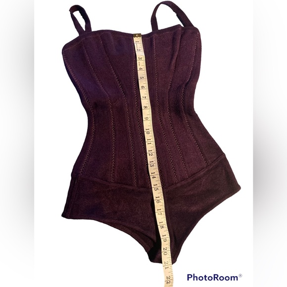 Alaia - Corset Bodysuit Iconic Runway 1991 Plum Size Small Amazing Condition! - Picture 8 of 10